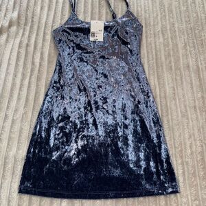 Forever 21 Shimmering Blue Velvet Dress